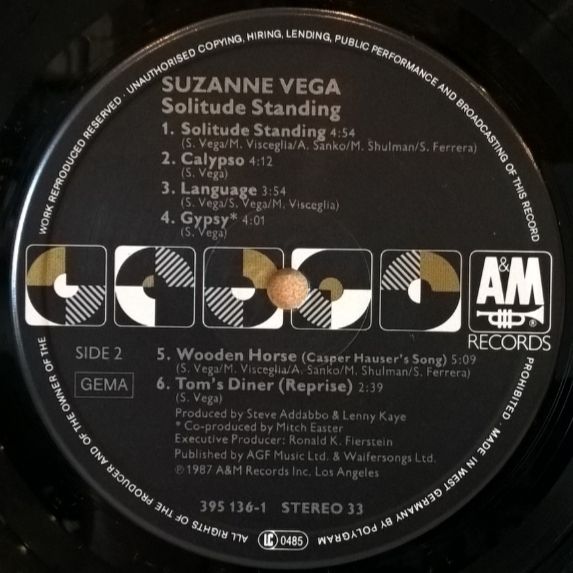 Suzanne Vega - Solitude Standing - 1987.   (LP). 12. Vinyl. Пластинка. Germany - фото фото фото 8