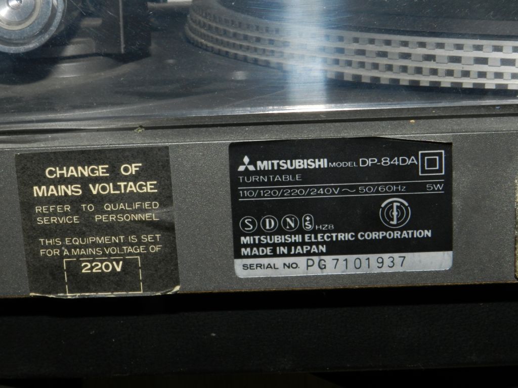 Mitsubishi model DP-84DA turntable made in Japon 1978 - фото фото фото 5