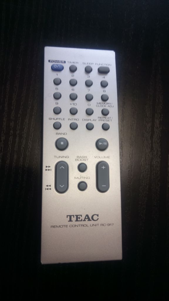 ПУЛЬТ ДУ TEAC RC-917  ДЛЯ МУЗ ЦЕНТРА TEAC SR-L50 Receiver CD Audio ORIGINAL - фото фото фото 0