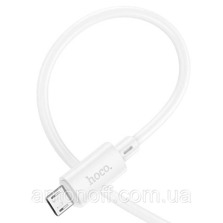 Кабель Hoco X88 Micro-USB - USB (2.4А 1 м) білий - фото фото фото 2