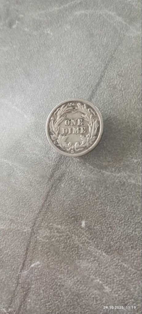 США 1 дайм, 1916 Barber Dime - фото фото фото 2