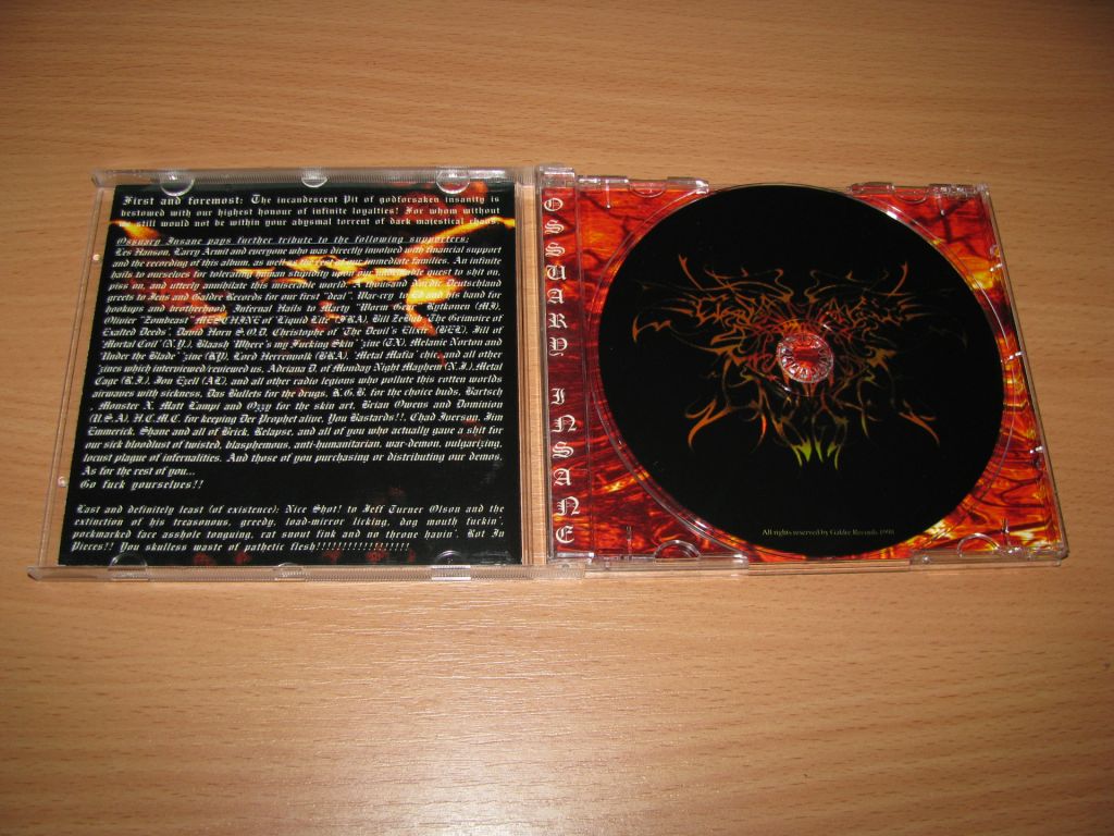 OSSUARY INSANE - Demonize The Flesh   (1998 Galdre 1st press,USA) - фото фото фото 1