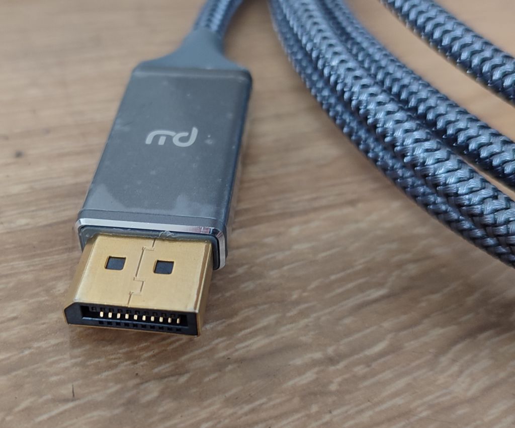 Кабель DisplayPort 1.2  4K 60Hz PrimeWire 2m сірий     (303501), новий - фото фото фото 3