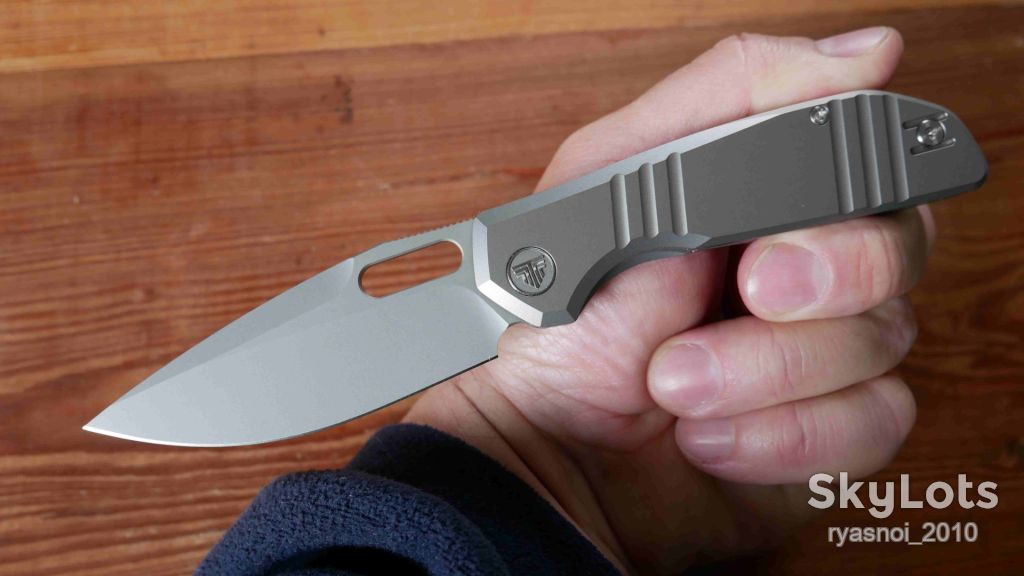 TRIVISA Gecko-S, M390 Stonewash, Titanium, Ceramic Ball Bearing, EDC, Outdoor, Liner Lock - фото фото фото 4