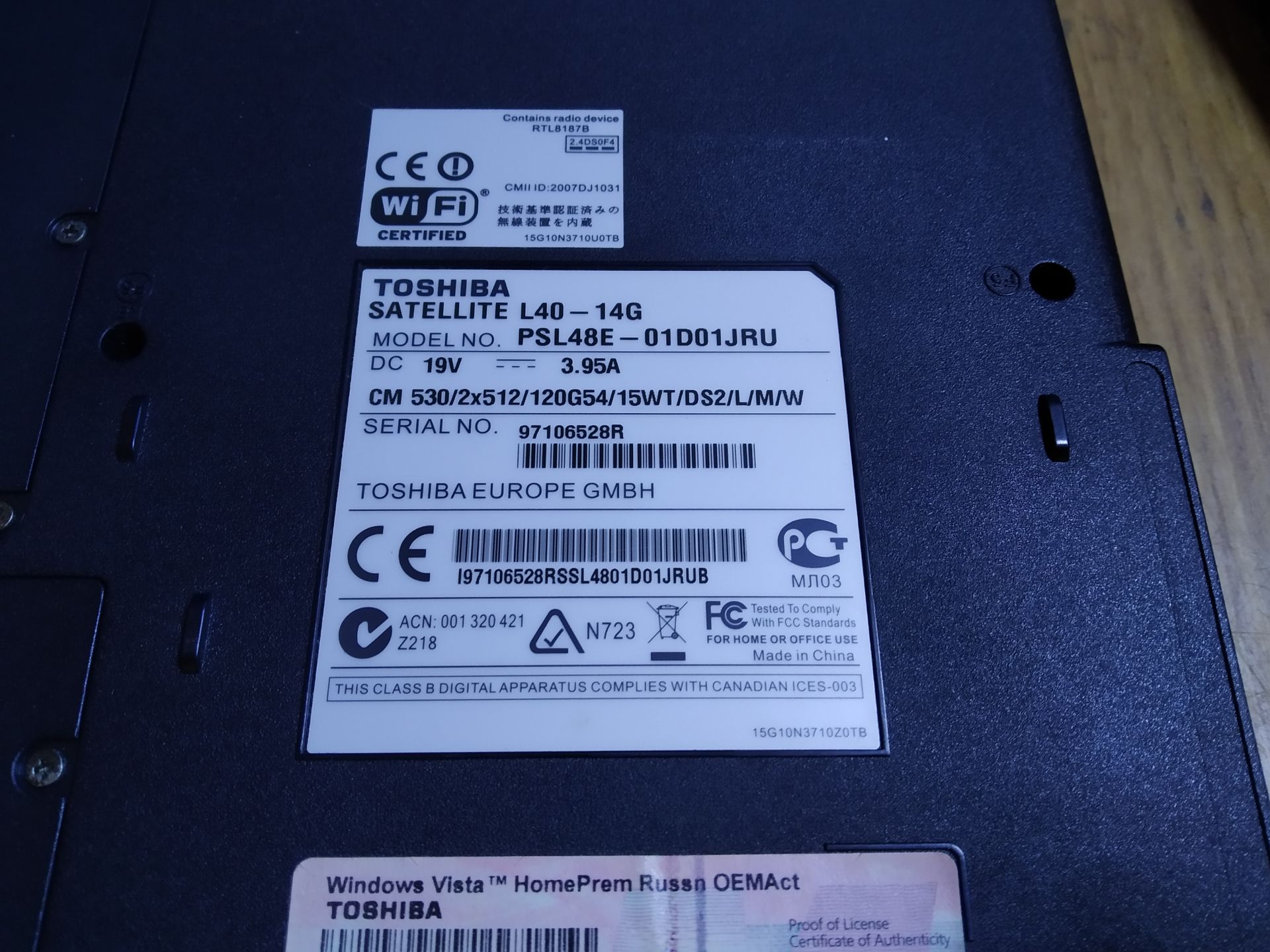 Ноутбук Toshiba L40 в идеале - фото фото фото 4