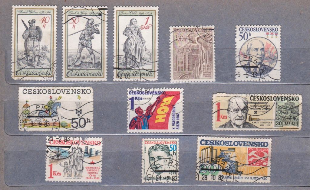ЧЕХОСЛОВАЧЧИНА =  марки 1982, 1983 р. = гаш.  = 11 шт. + - фото фото фото 0