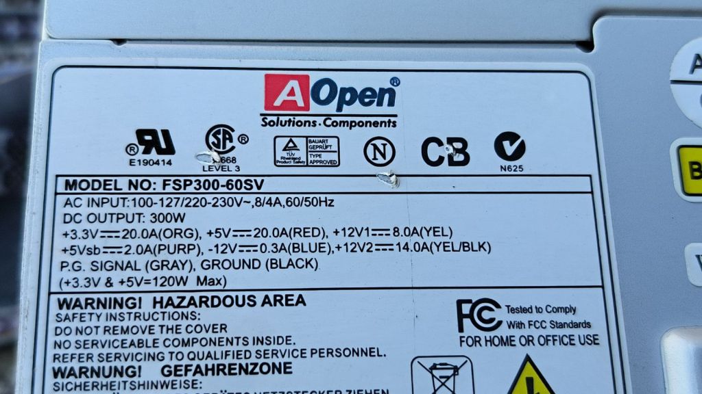 Блок живлення AOpen FSP300-60SV 300W - фото фото фото 3