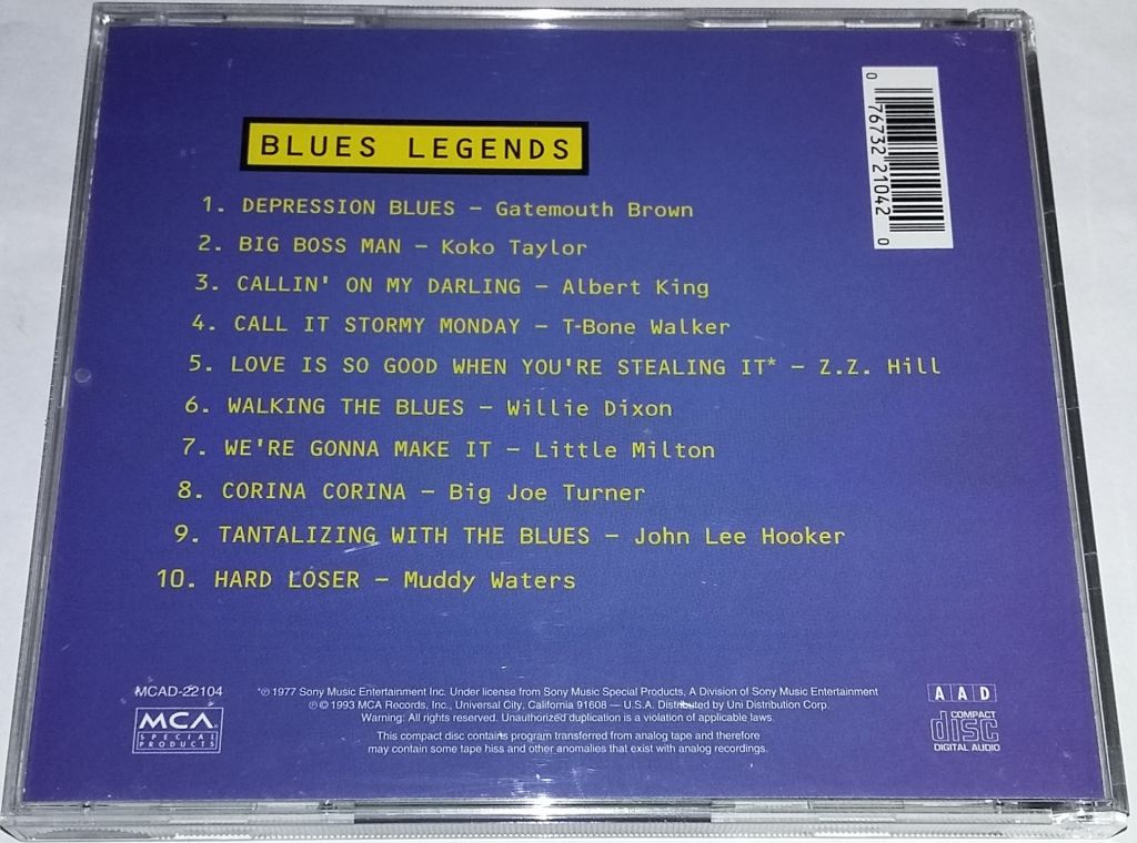 VARIOUS Blues Legends   CD US - фото фото фото 2