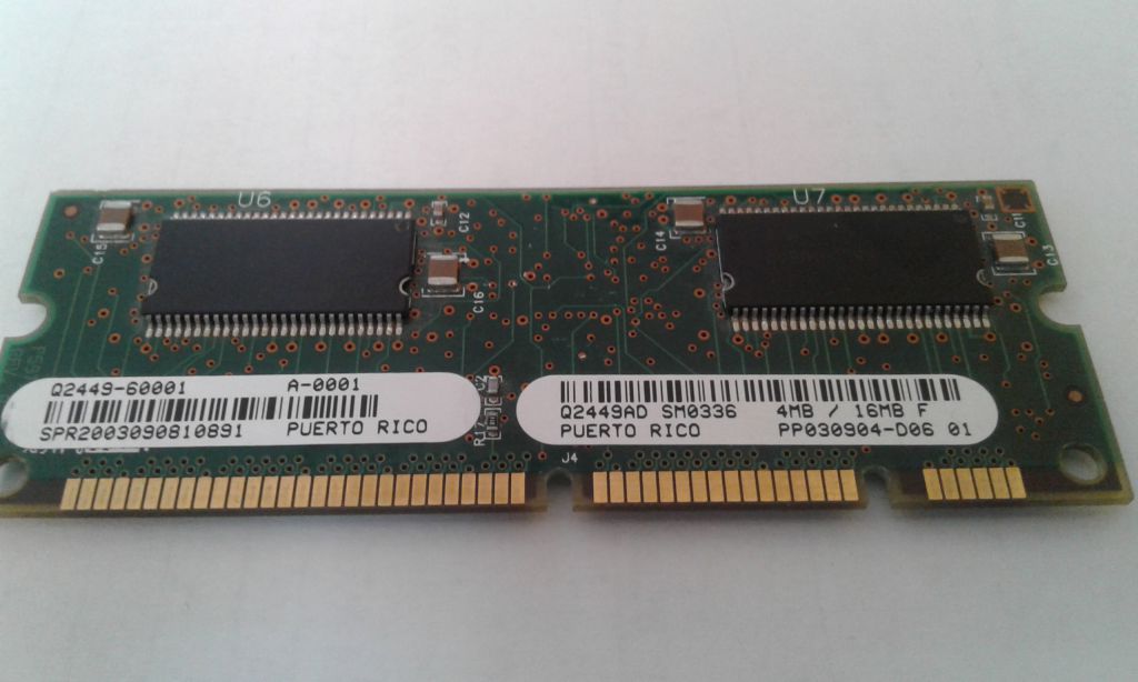 Модуль HP LaserJet 5100 DIMM 4mb Flash 16mb SRAM Q2449-67907 Q2449AF - фото фото фото 0