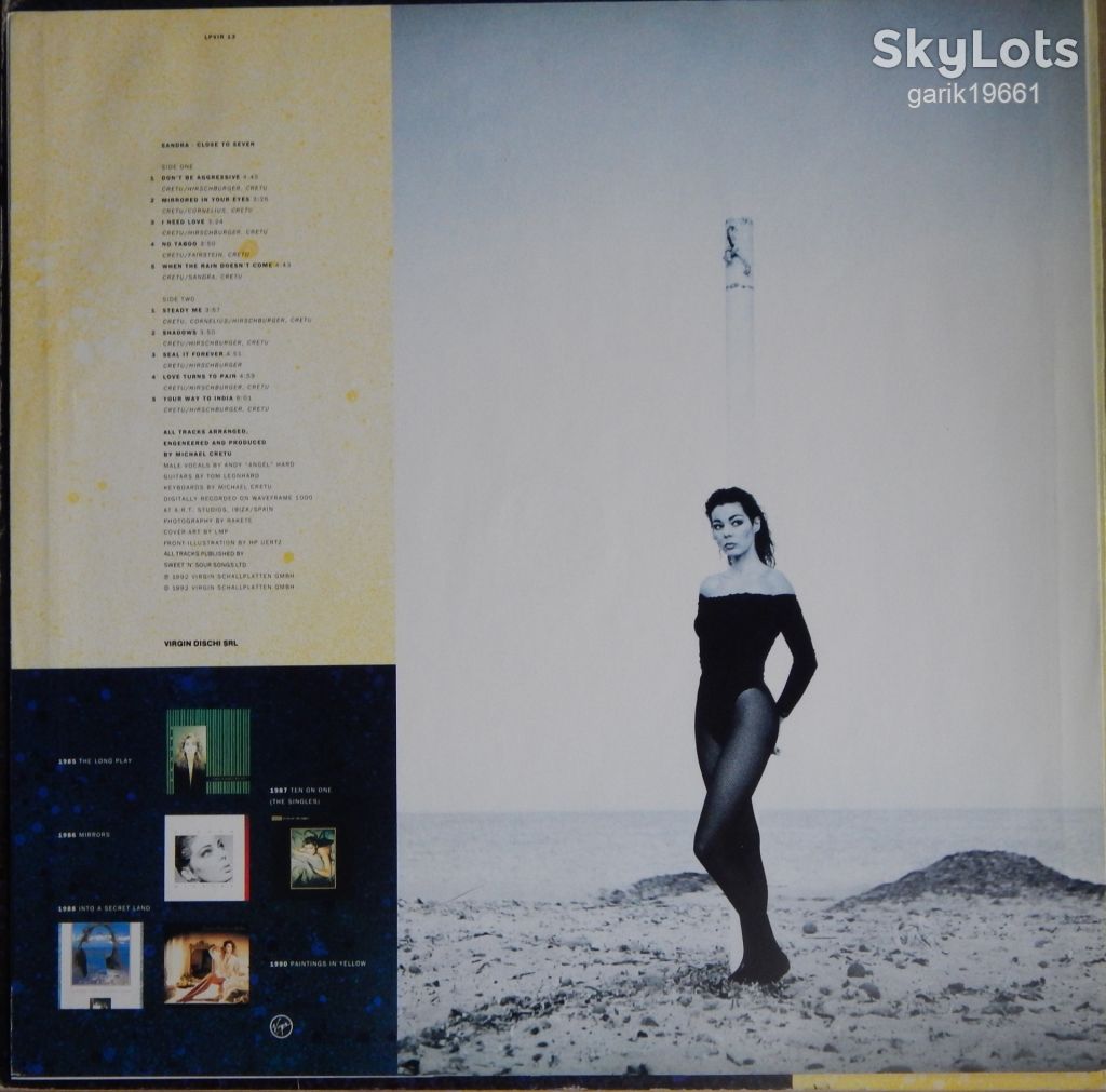 Sandra – Close To Seven  (Virgin – LPVIR 13, Italy) inner sleeve EX/NM- - фото фото фото 2