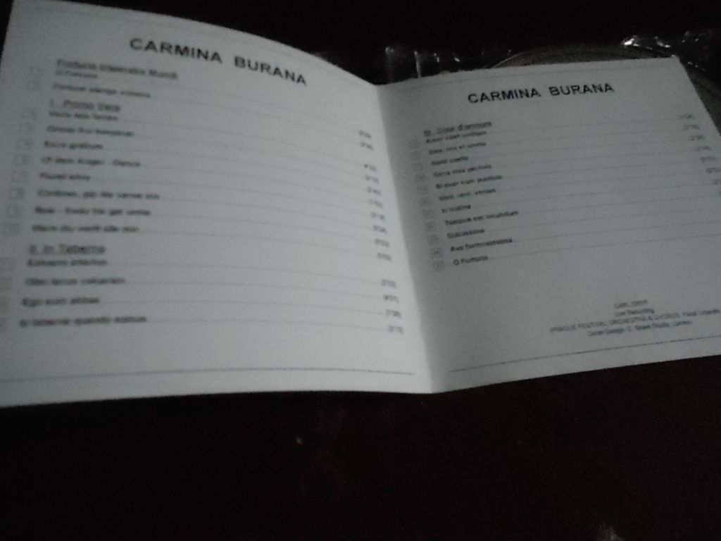 Сarl Orff Carmina Burana CD фирменный б/у - фото фото фото 3