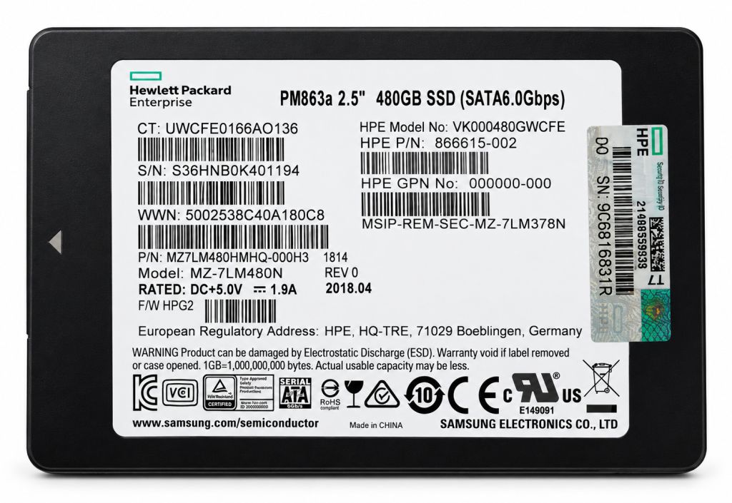 SSD диск 2.5 SATA Samsung Enterprise PM863a 480GB - фото фото фото 0