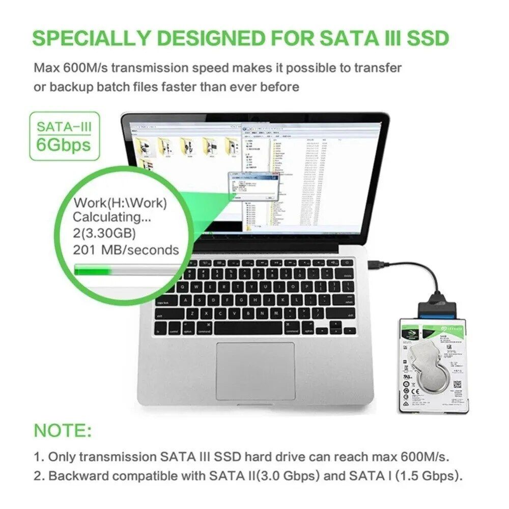 Переходник,Кабель-адаптер USB 3.0 для SSD и жесткого диска. - фото фото фото 4