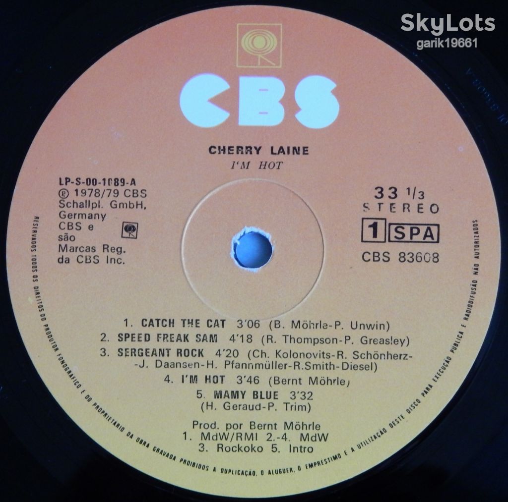 Cherry Laine – I'm Hot  (CBS – CBS 83608, Portugal) NM-/NM- - фото фото фото 2