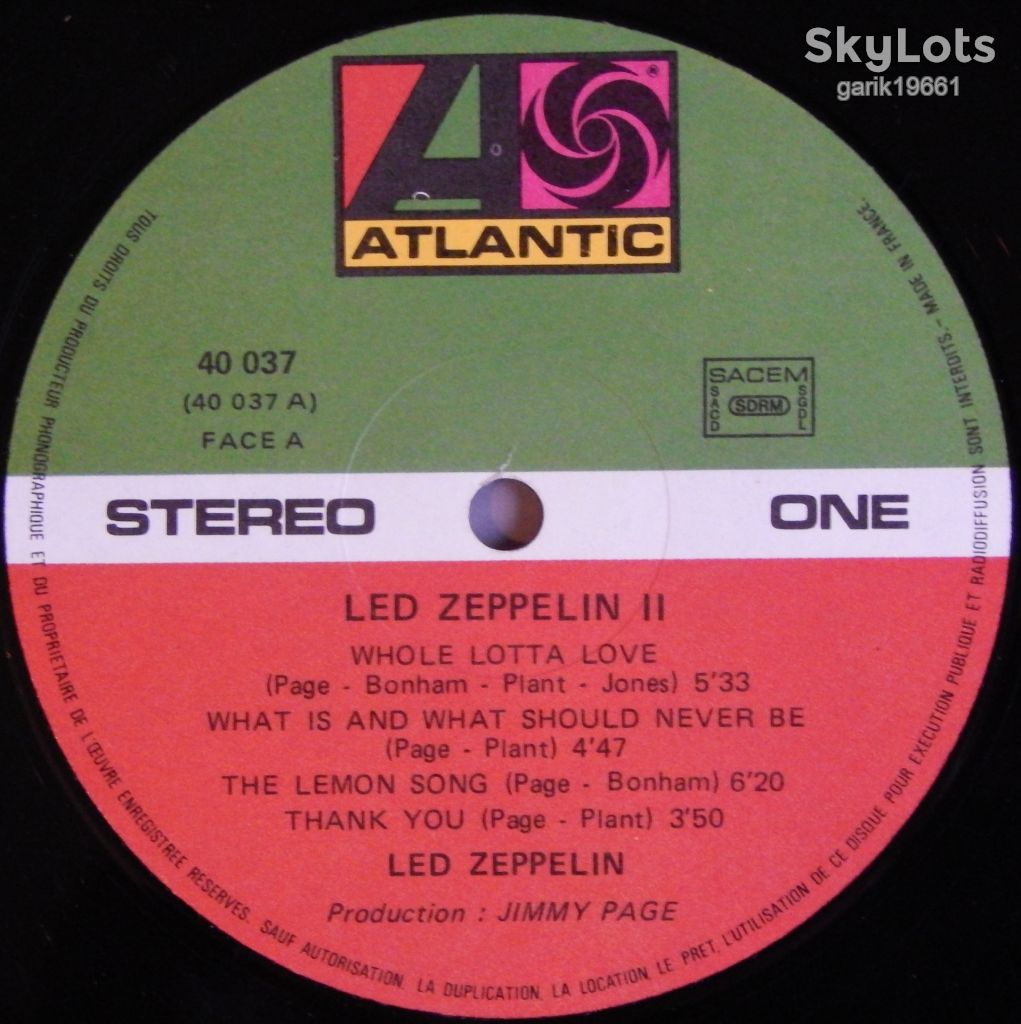 Led Zeppelin – Led Zeppelin II  (Atlantic – 40 037, France) NM-/EX+ - фото фото фото 3