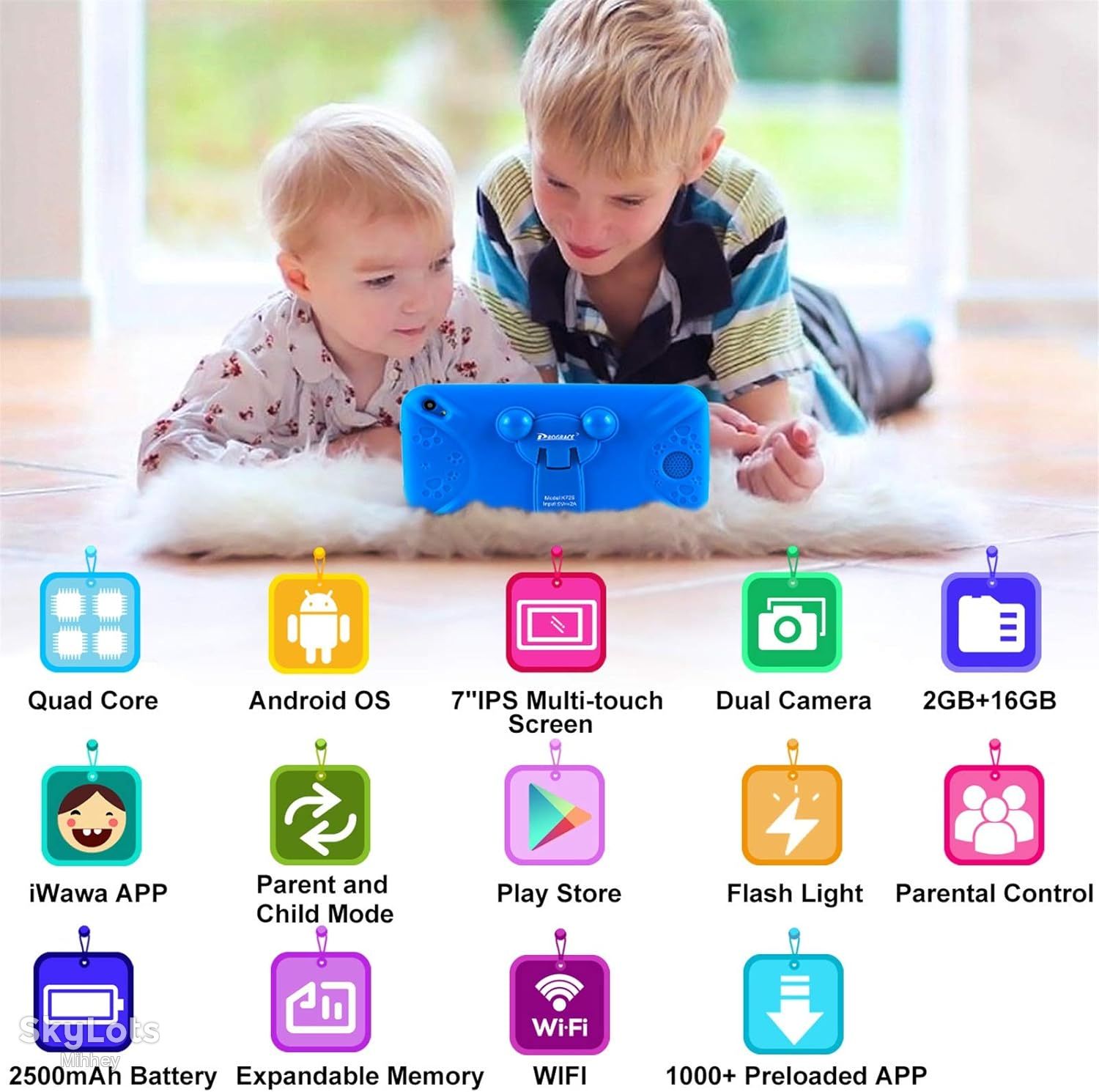 PROGRACE! Шикарний 7" планшет! 2 Гб. RAM 16 ГБ. ROM! Android 9! + чохол-підставка! - фото фото фото 1