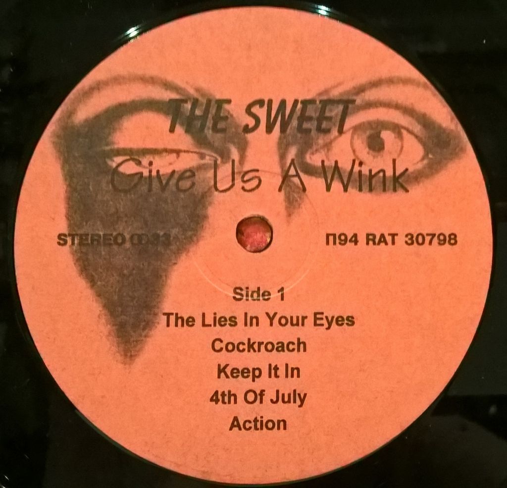 Sweet - Give Us A Wink! - 1976.   (LP). 12. Vinyl. Пластинка - фото фото фото 2