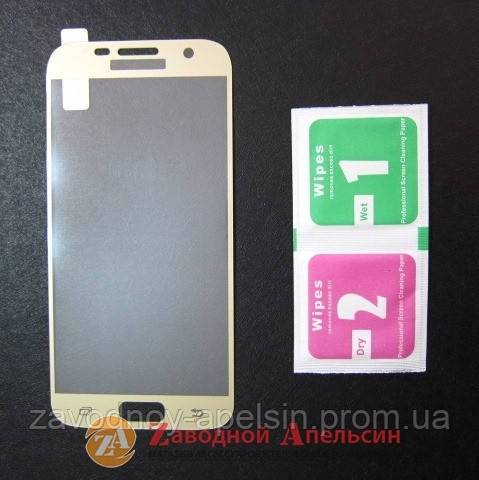 Защитное стекло Samsung G930 S7 Tempered Glass gold - фото фото фото 1