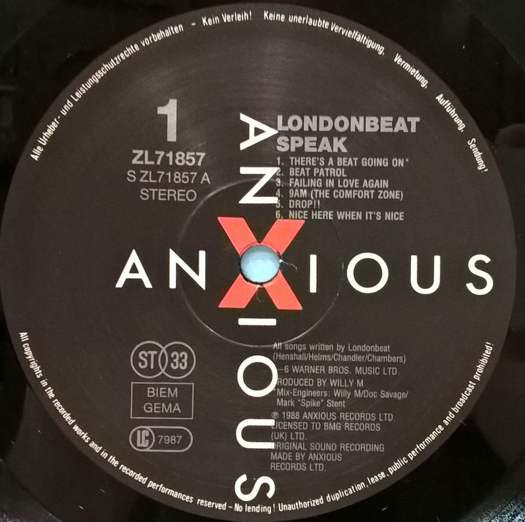 Londonbeat - Speak - 1988.   (LP). 12. Vinyl. Пластинка. Germany. - фото фото фото 5