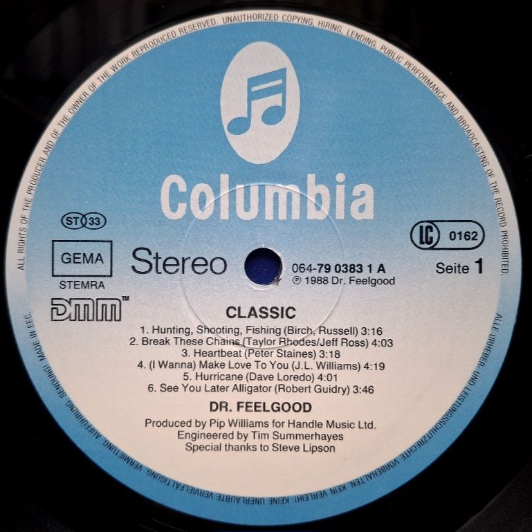 Dr. Feelgood - Classic - 1987.  (LP). 12. Vinyl. Пластинка. EEC. - фото фото фото 2