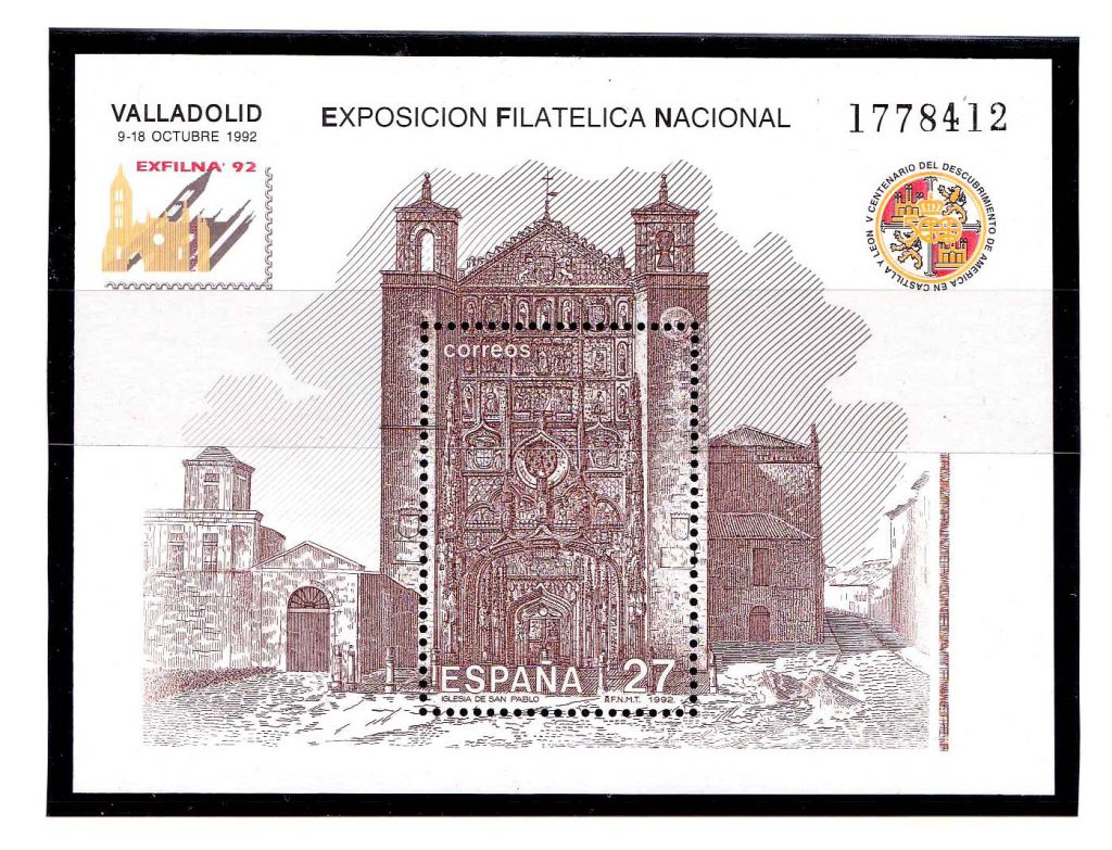 ZM Испания  1992 г  MNH - блок - АРХИТЕКТУРА - фото фото фото 0