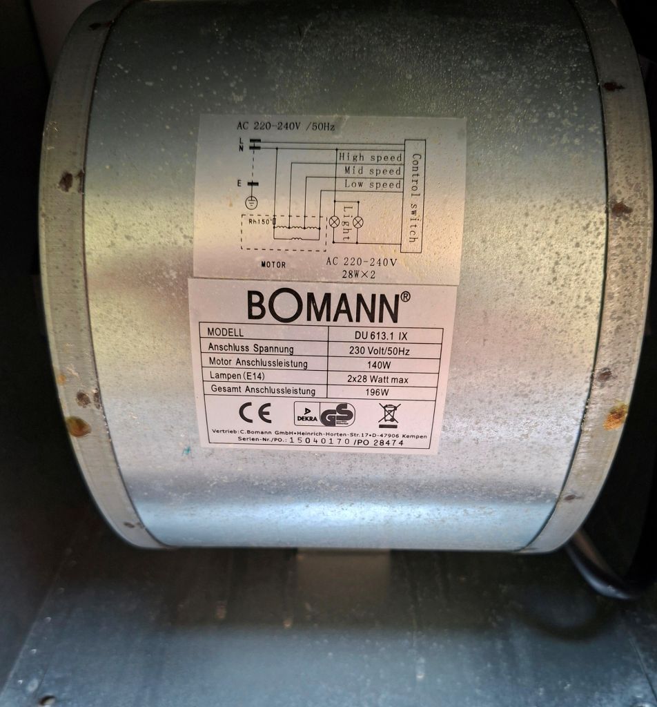 Кухонна витяжка вживана Bomann DU613.1, 60 см, нержавіюча сталь, 3 швидкості - фото фото фото 6
