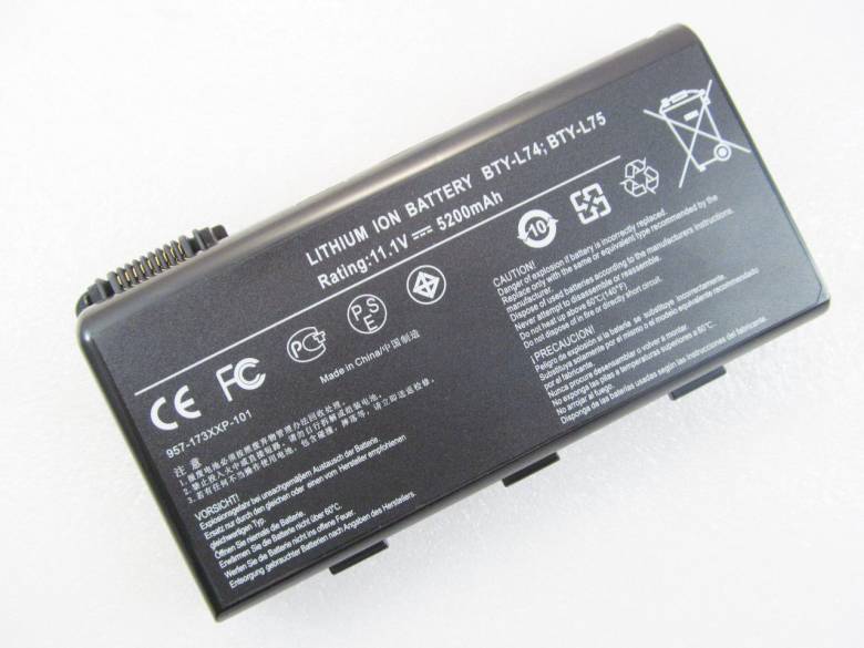 Батарея для ноутбука MSI BTY-L74, 5200mAh, 6cell, 11.1V, Li-ion, черная, - фото фото фото 1