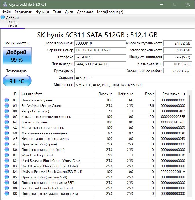 SSD 2.5 SATA Hynix 512GB - фото фото фото 1