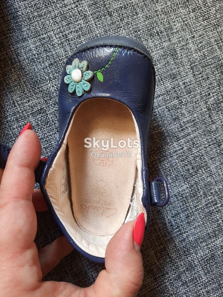Первые туфельки кожа  туфли Clarks р.21 uk 4 1/2 F - фото фото фото 8