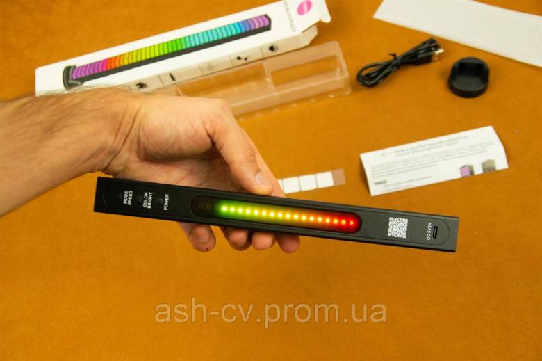 Графічний, еквалайзер, LED Bar, 25см, Dual LED, акумуляторний - фото фото фото 3