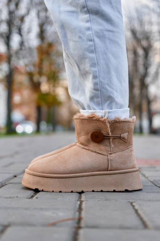 UGG Mini Bailey Button Plarform Beige (No Name) 36 - фото фото фото 0