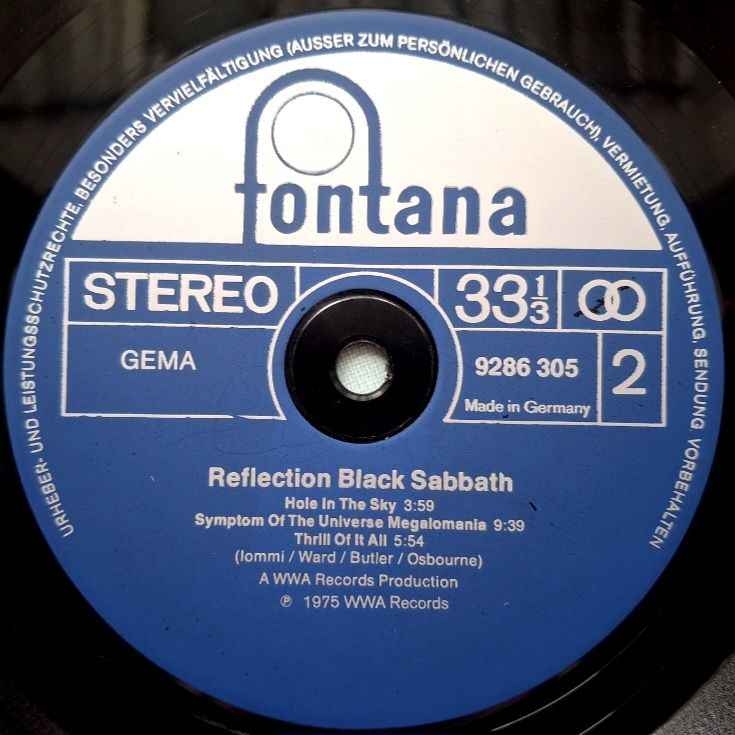 Black Sabbath, Ozzy Osbourne - Reflection - 1973,75.  (LP). 12. Vinyl. Пластинка. Germany. - фото фото фото 3
