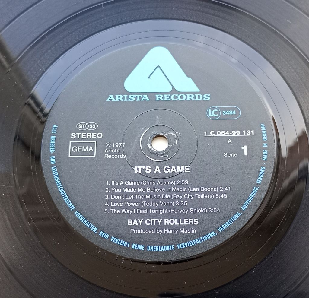 BAY CITY ROLLERS It's A Game LP VG/VG+ - фото фото фото 4