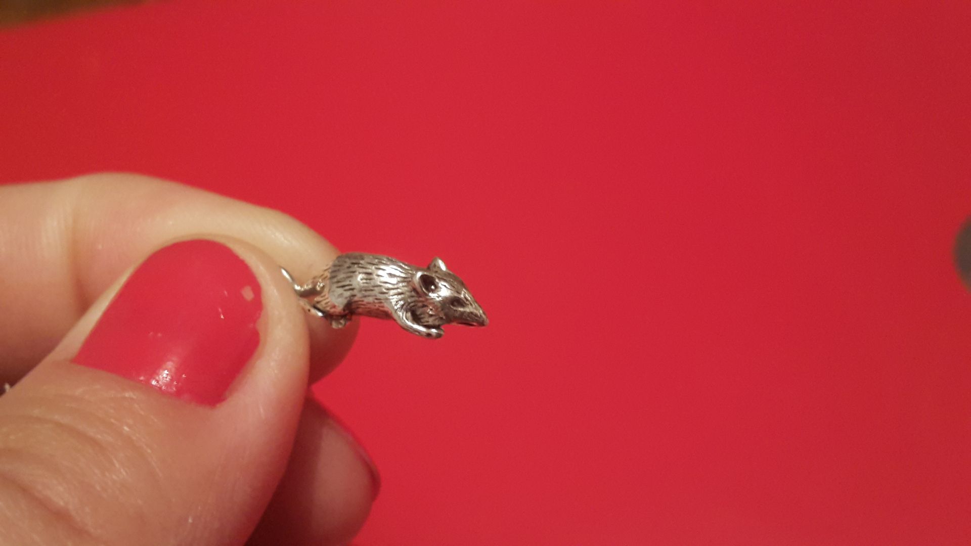 //-МЫШКА - СУВЕНИР-ПОДВЕСКА на УДАЧУ - 12 мм-// - фото фото фото 3