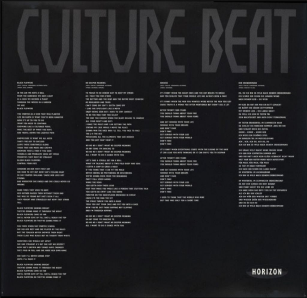 Culture Beat - Horizon - 1991.   (LP). 12. Vinyl. Пластинка. Holland. - фото фото фото 3