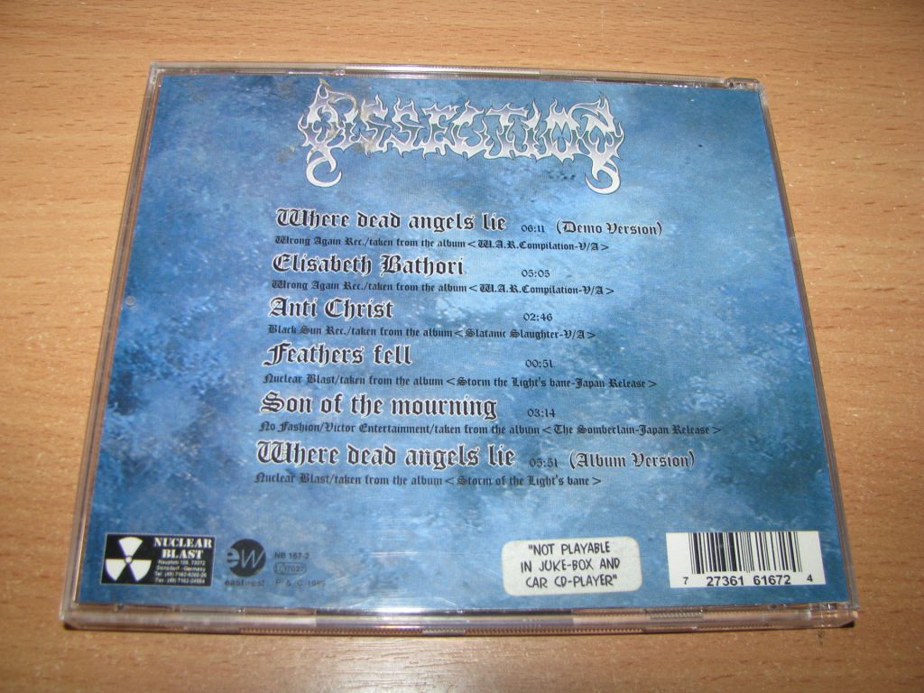 DISSECTION - Where Dead Angels Lie  (1996 Nuclear Blast SHAPE CD) - фото фото фото 1