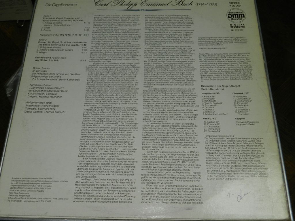 LP      Carl Philipp Emanuel - Bach - фото фото фото 3