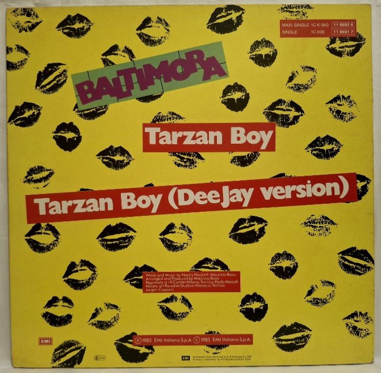 Baltimora - Tarzan Boy - 1985.  (EP) 12. Vinyl. Пластинка. EEC. - фото фото фото 1