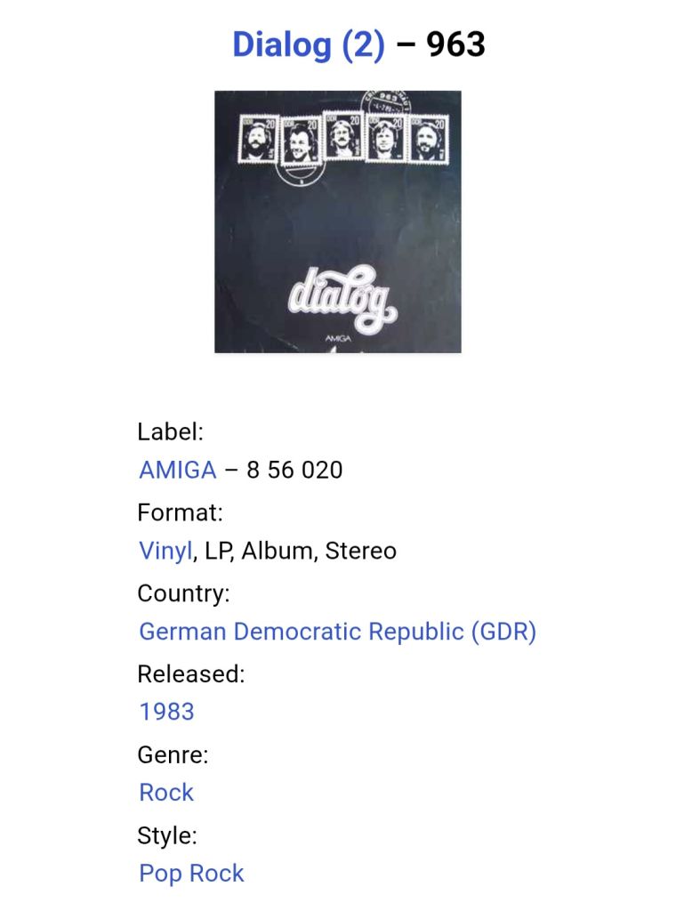 Dialog - 963 - 1983.  (LP). 12. Vinyl. Пластинка. Germany. Rare. - фото фото фото 4