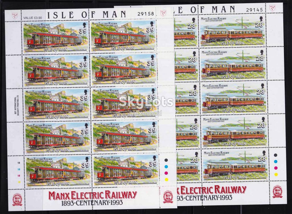 Транспорт . EU  . Мэн 1993 г MNH - 2а скана - 4 м/л - фото фото фото 0