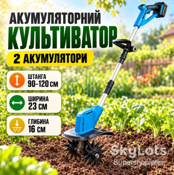 Аккумуляторный многофункциональный культиватор 48V, 2 АКБ 26X-273 - фото фото фото 0