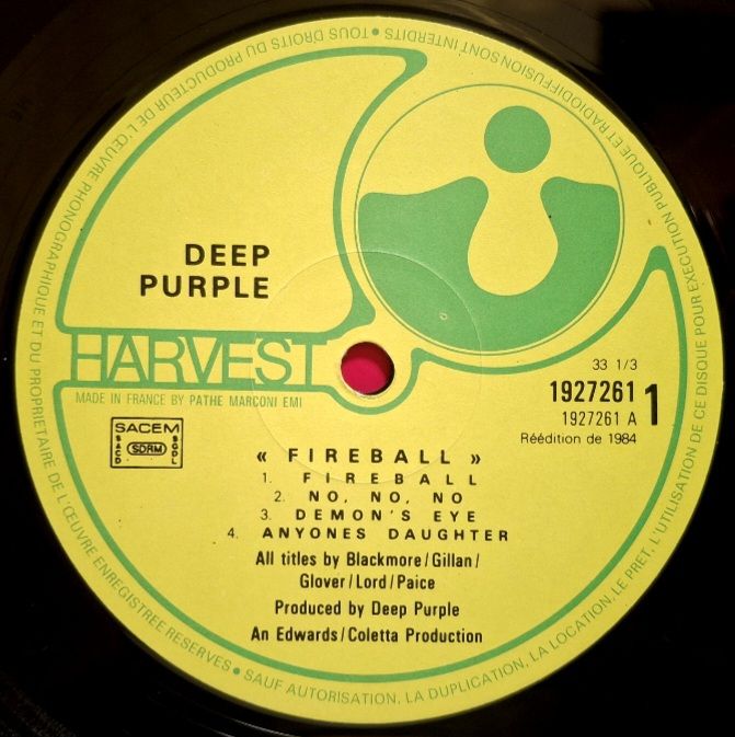 Deep Purple - Fireball - 1971.  (LP). 12. Vinyl. Пластинка. France. - фото фото фото 3