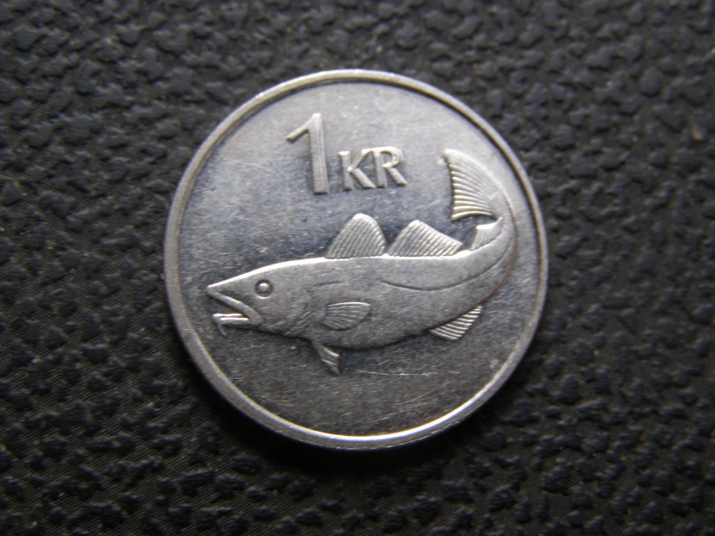 1 крона Исландия 1994 г - фото фото фото 0