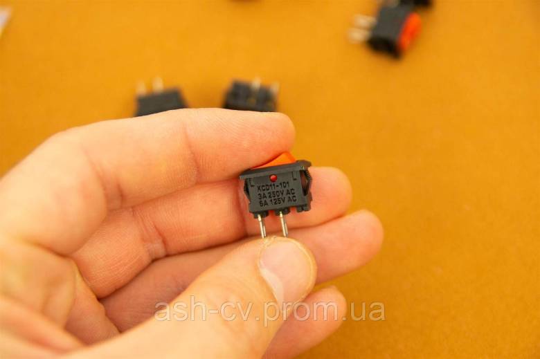 Вмикач, вимикач, кнопка, 250V, 3A, 10х15мм, червона, 1шт - фото фото фото 3