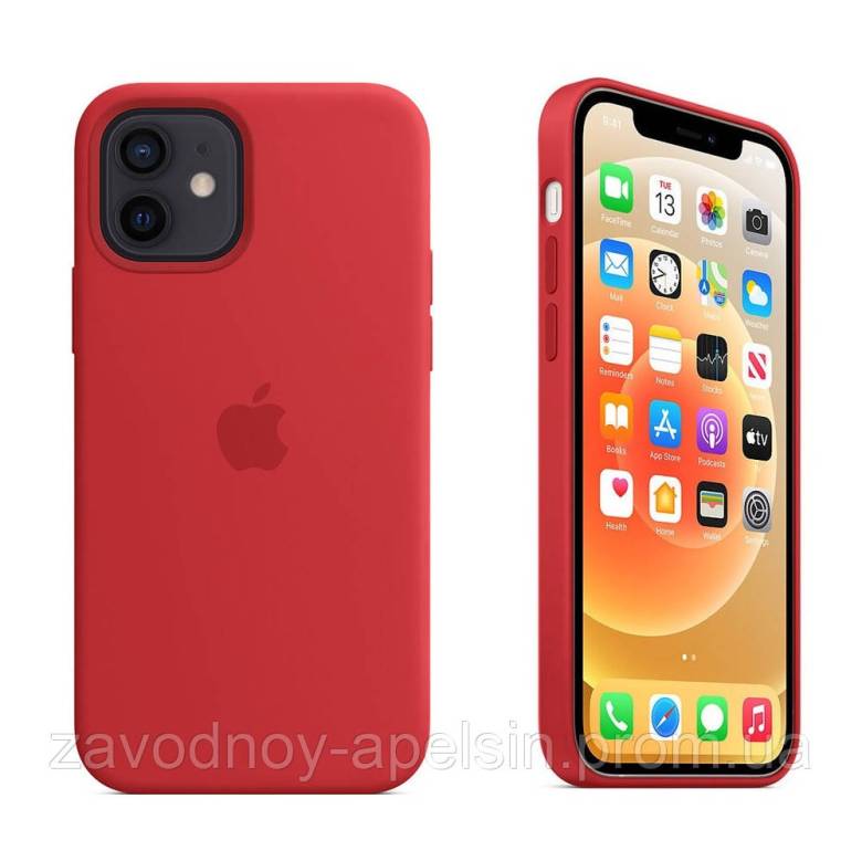 IPhone 12 12pro Чохол Silicone Case + MagSafe (red) - фото фото фото 0