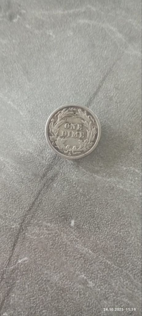 США 1 дайм, 1916 Barber Dime - фото фото фото 3