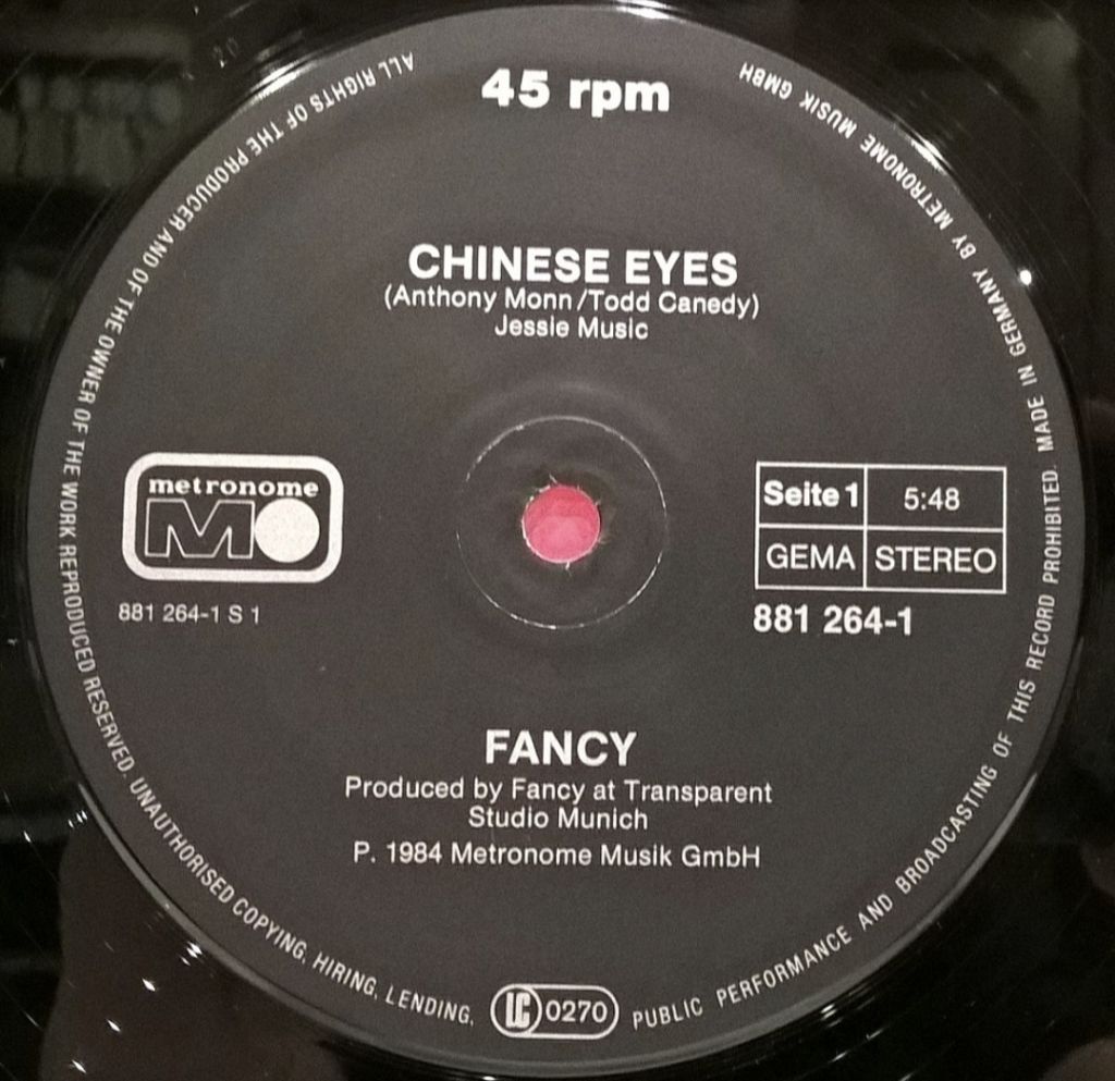Fancy ‎- Chinese Eyes - 1984.  (EP). 12. Vinyl. Пластинка. Germany. - фото фото фото 3