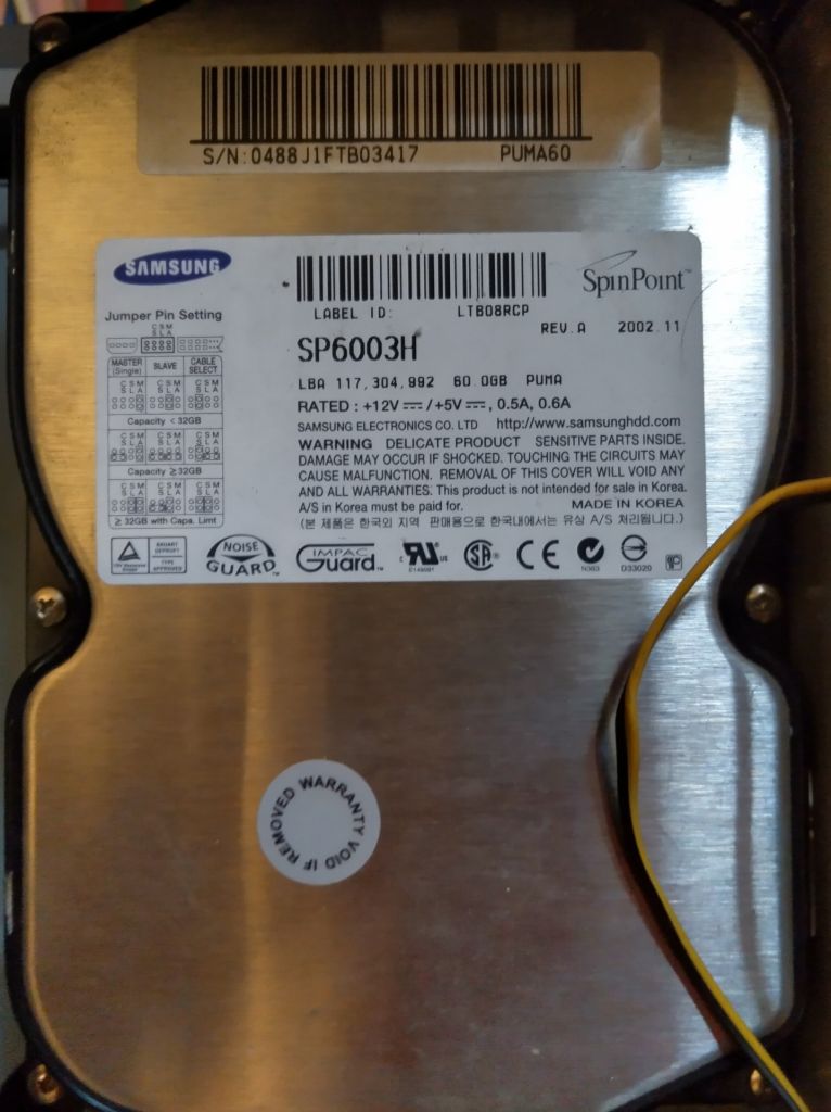 HDD IDE SAMSUNG SP6003H 60G - фото фото фото 1