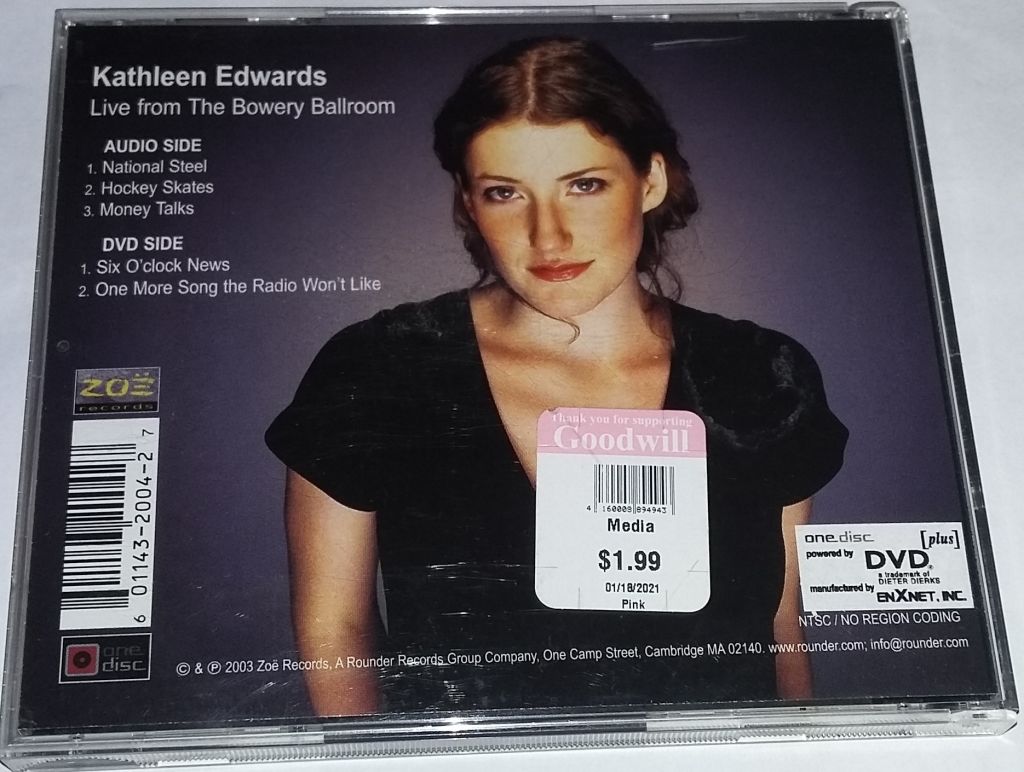 KATHLEEN EDWARDS Live From The Bowery Ballroom, Hybrid, DVDplus  US - фото фото фото 2