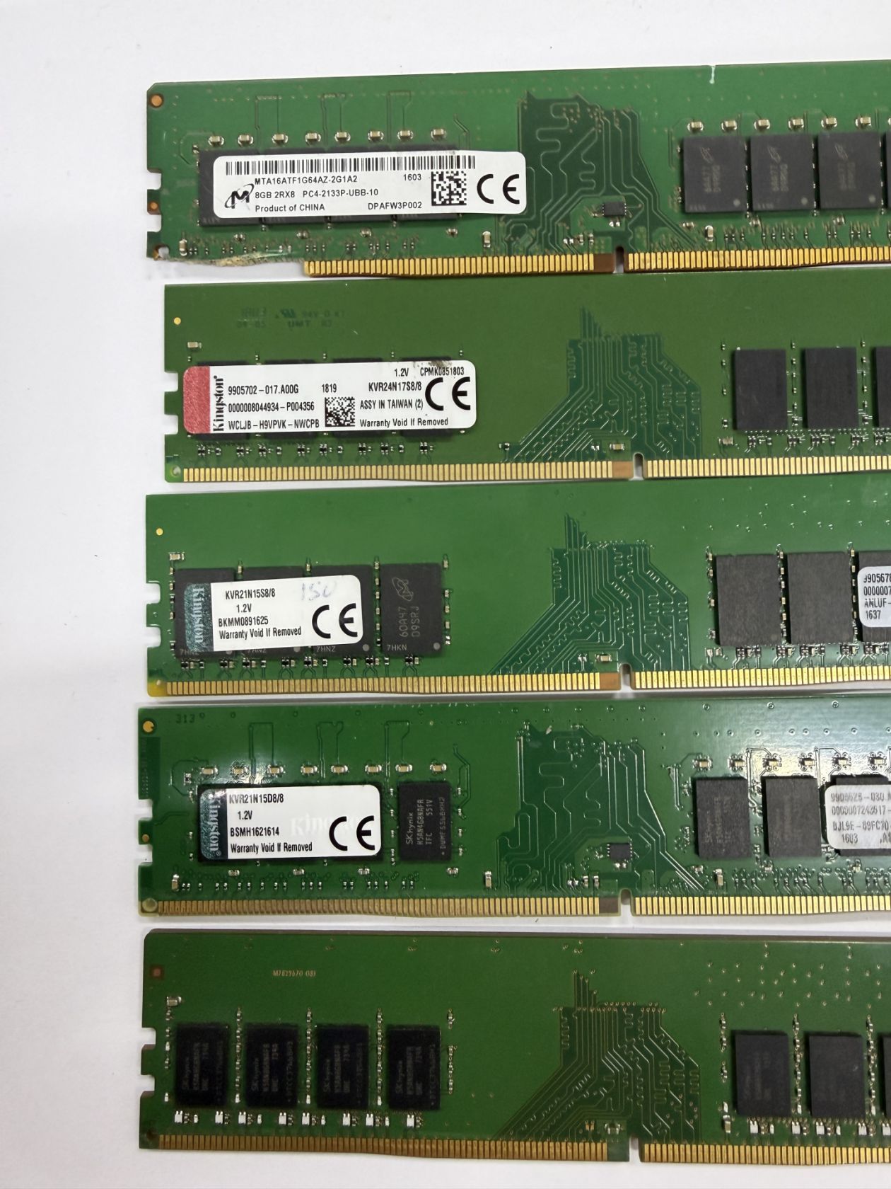 ЛОТ 5шт оперативна пам’ять 8Gb DDR4 - неробоча - фото фото фото 1